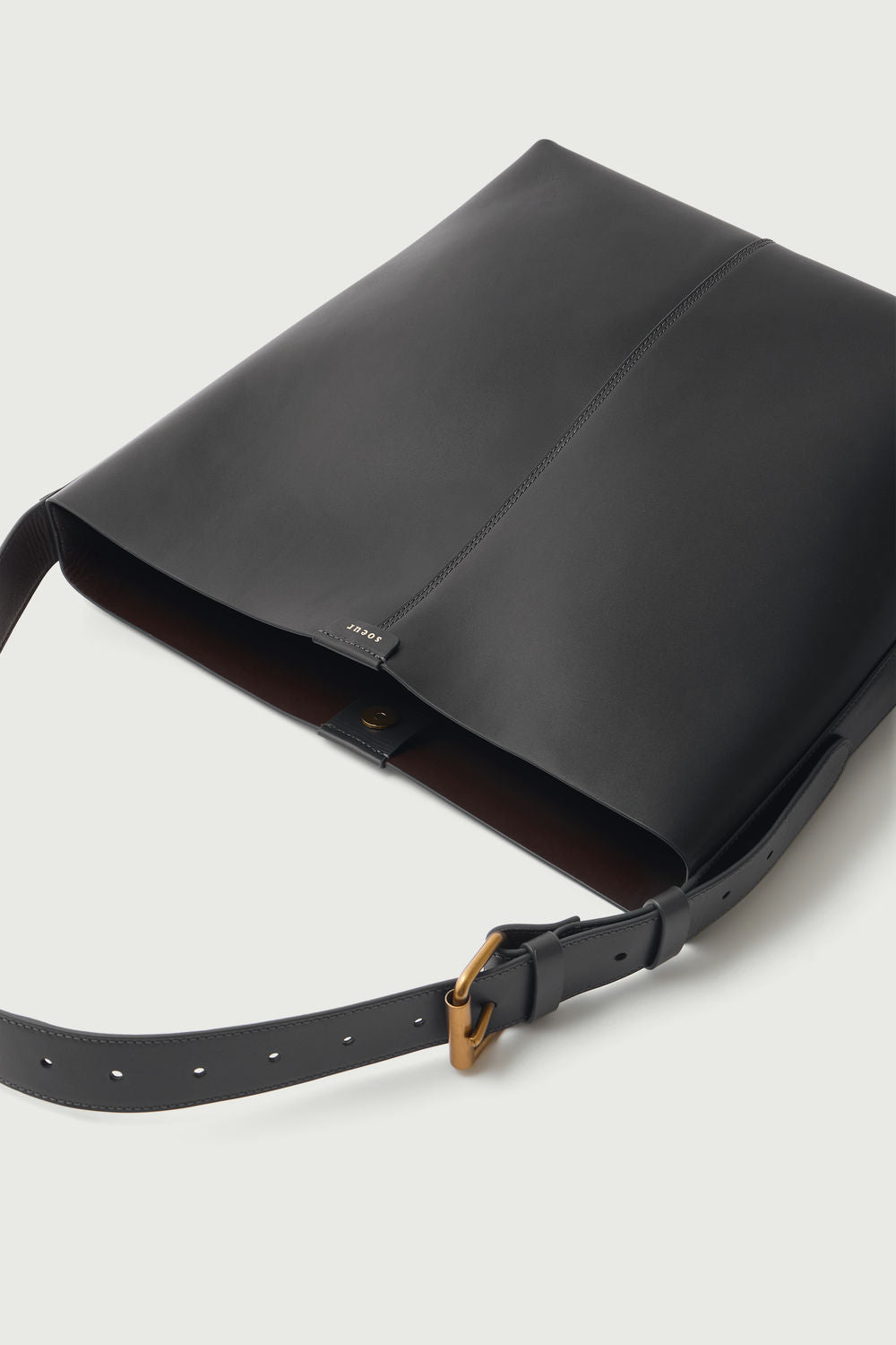 Sac Saudade - Acier/Chocolat - Cuir - Femme