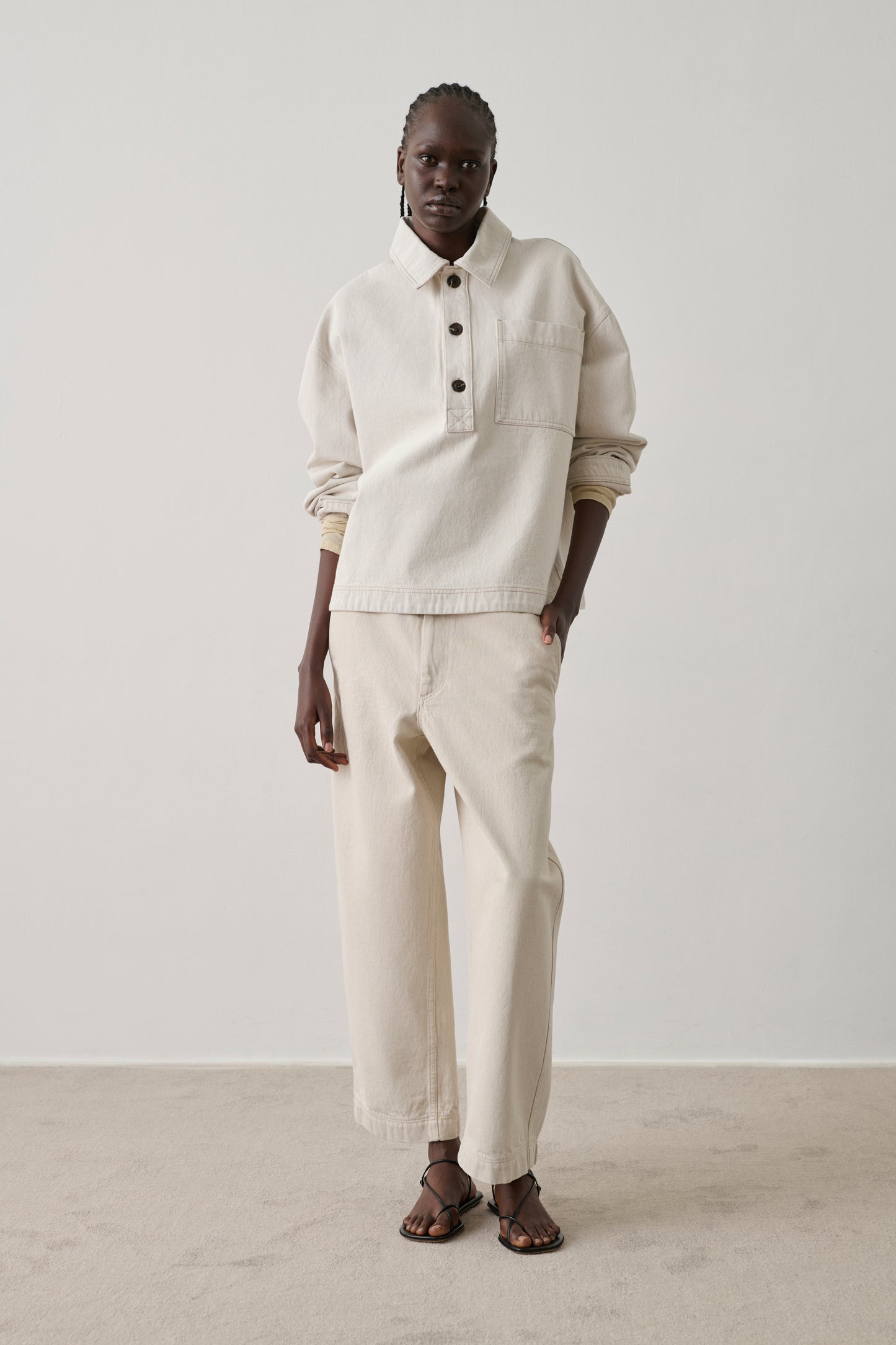 Chemise Austin - Blanc Grès - Coton - Femme