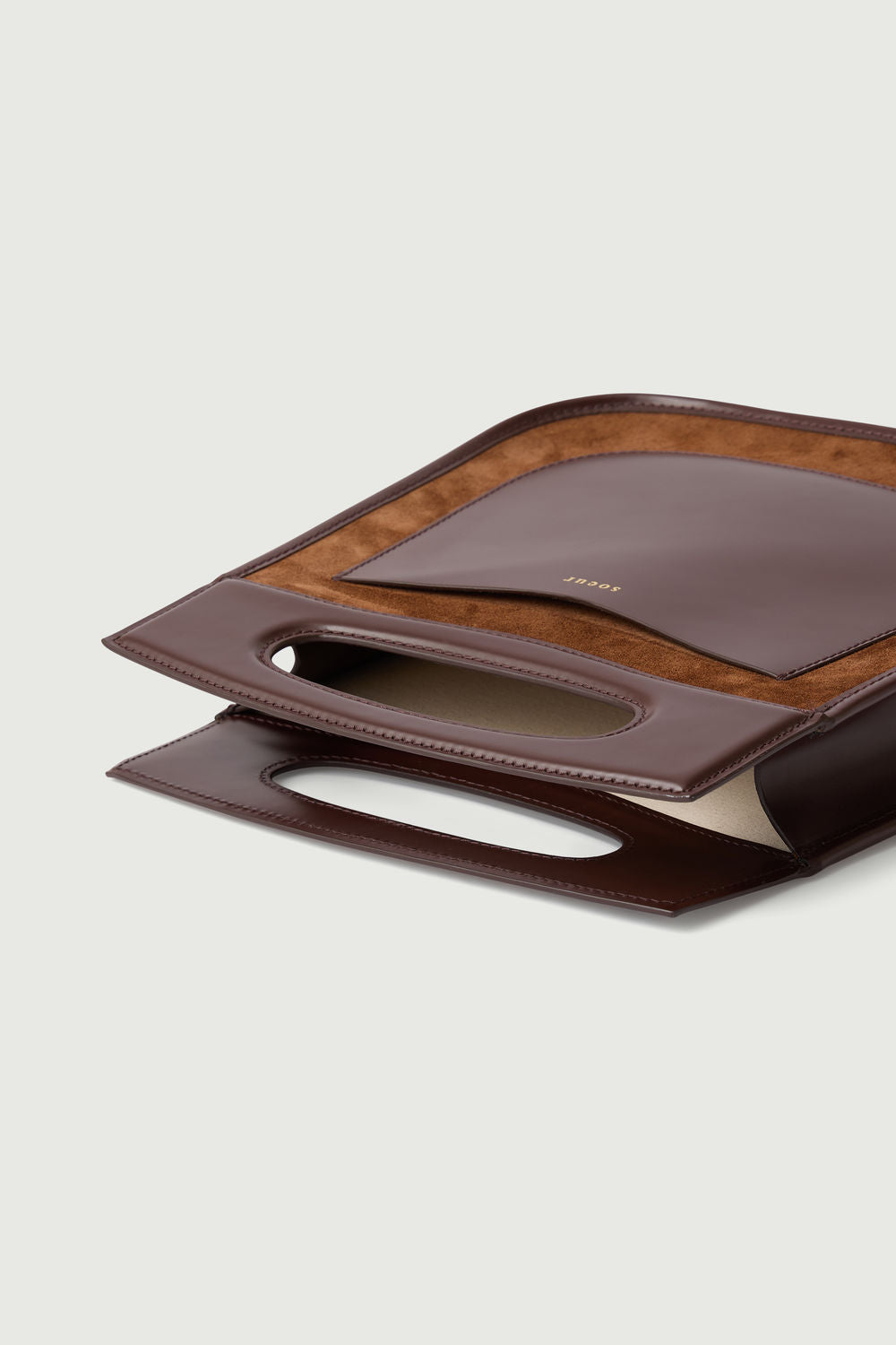 Sac Cheri - Chocolat - Cuir - Femme vue 4