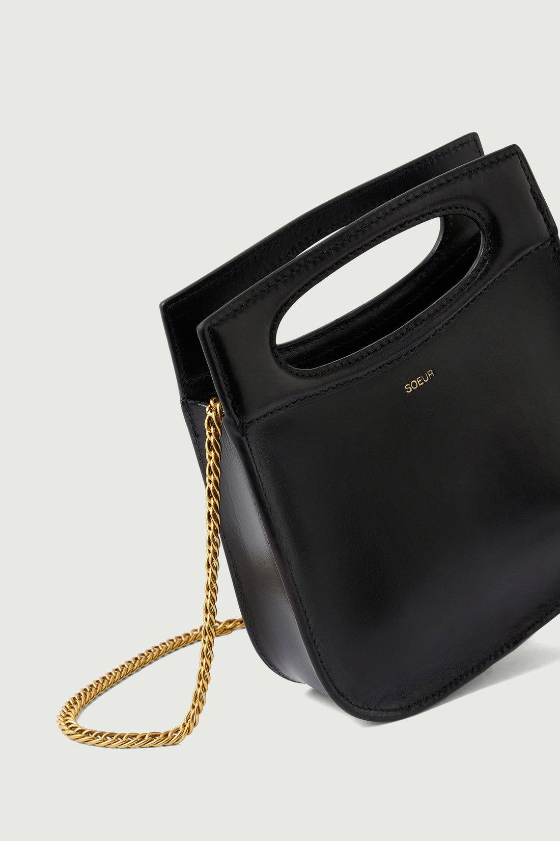 Sac Cheri Mini - Noir - Cuir - Femme